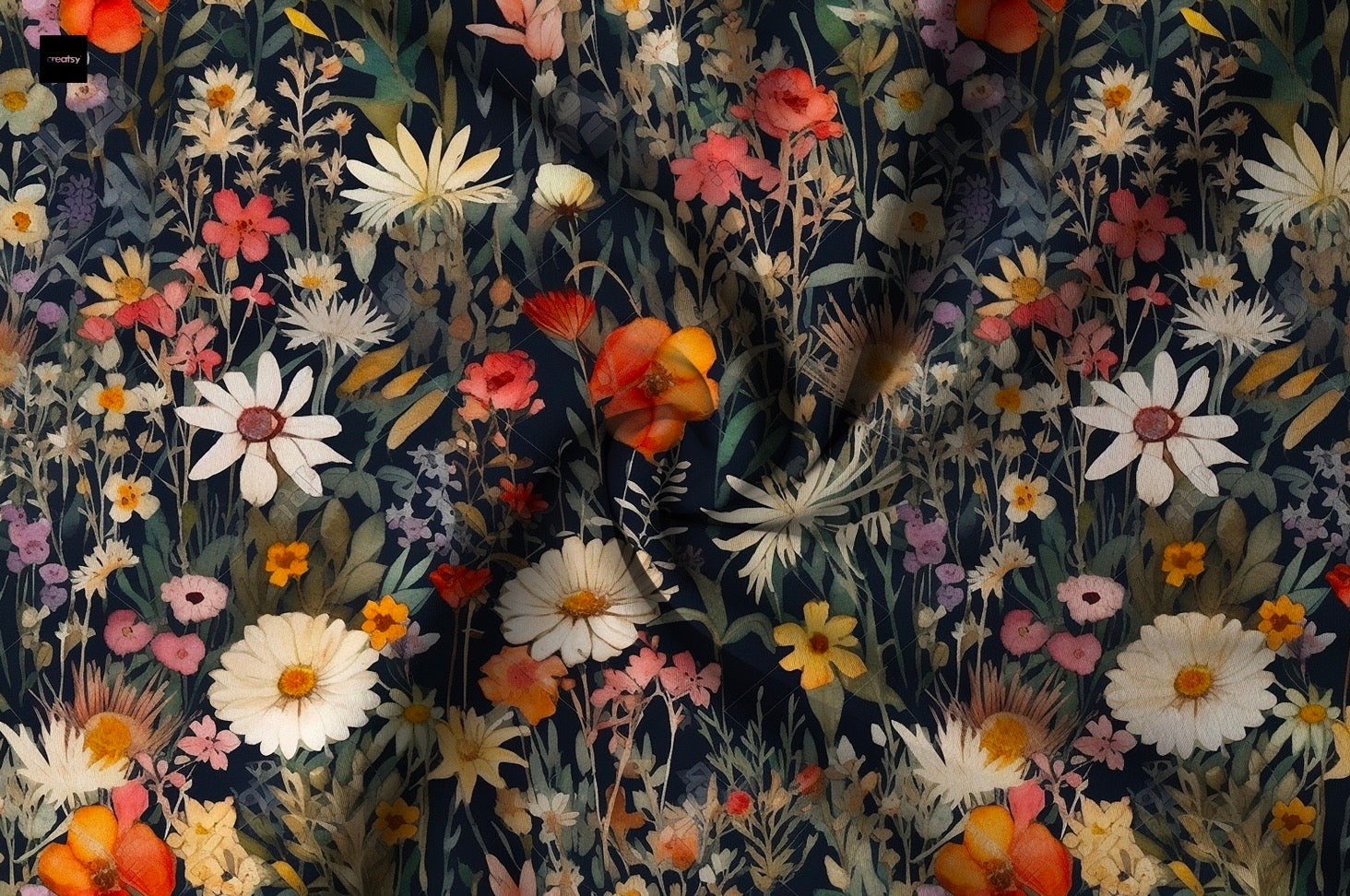 Orange Blumenwiese